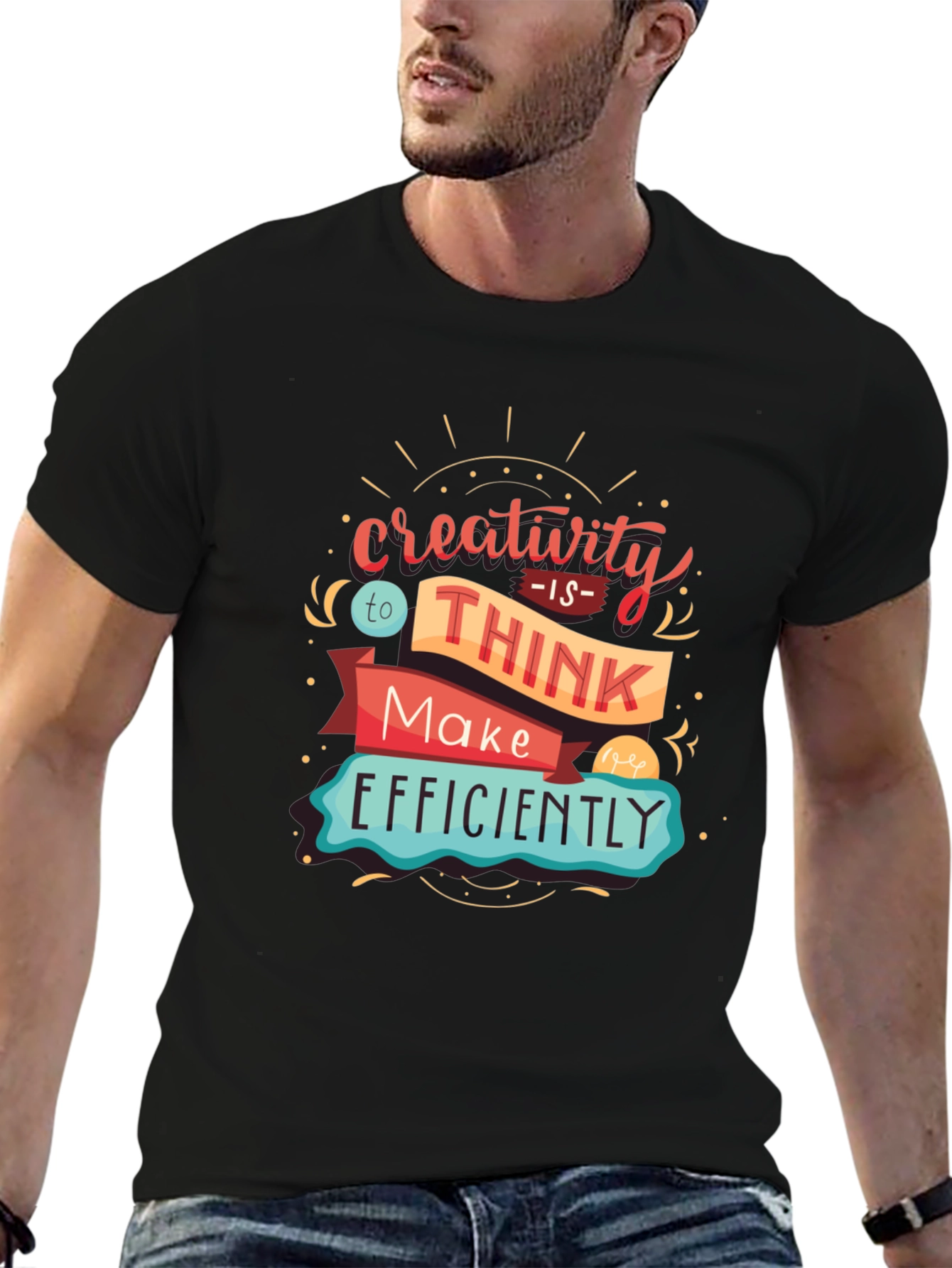 Creativity Graphic T-Shirt - Think & Make Efficiently