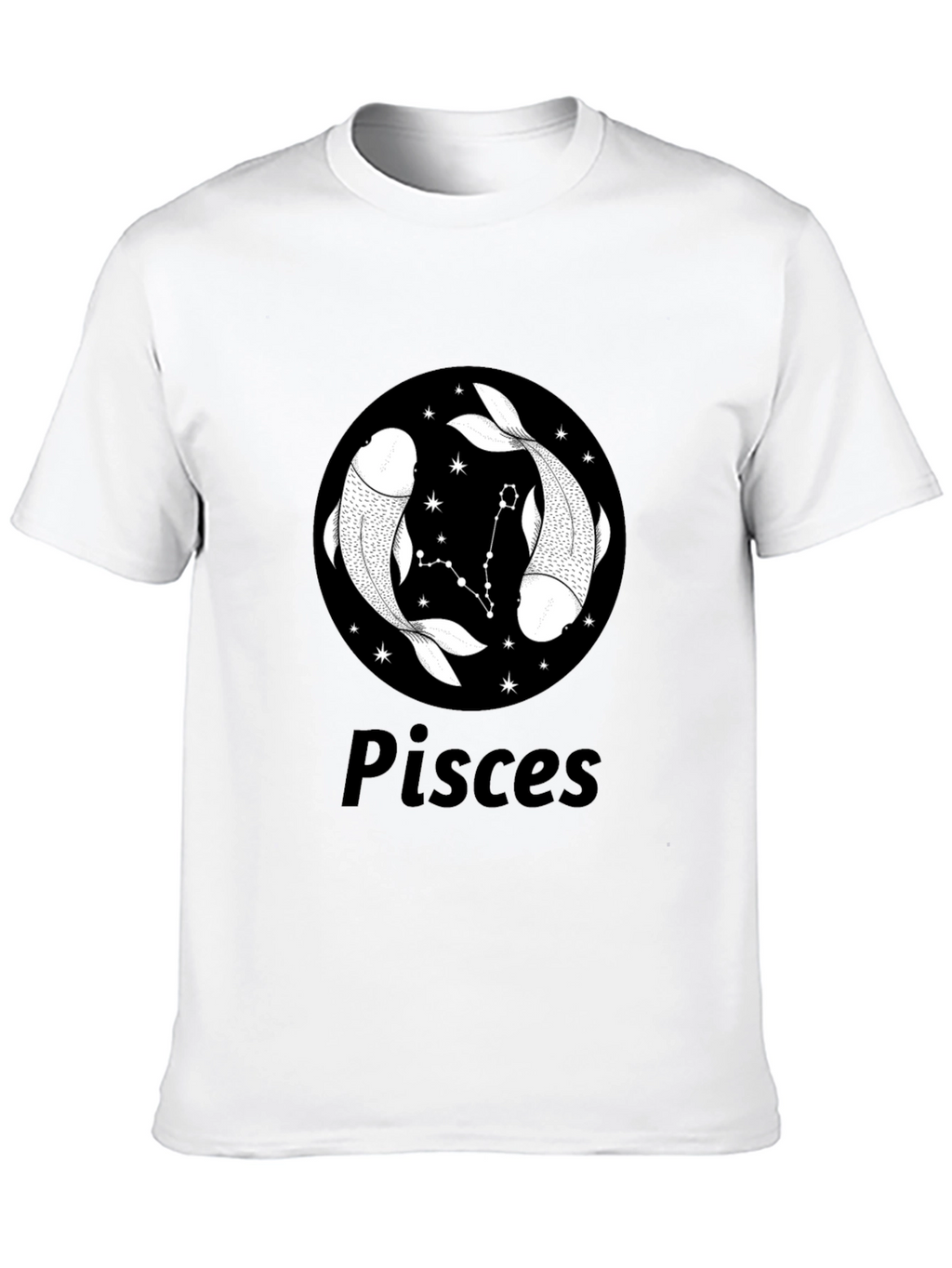 Pisces Zodiac T-Shirt - Black Graphic Tee