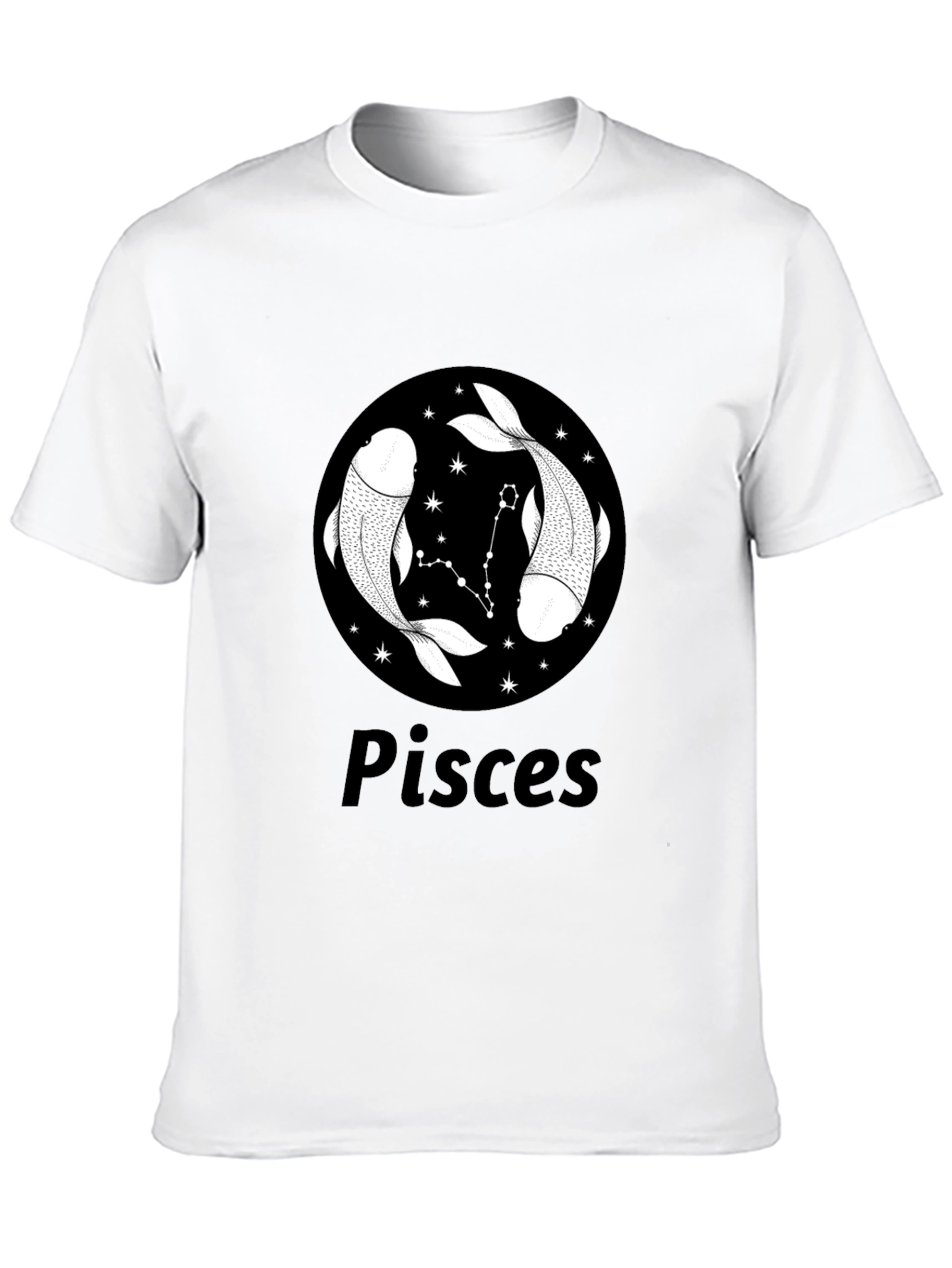 Pisces Zodiac T-Shirt - Black Graphic Tee