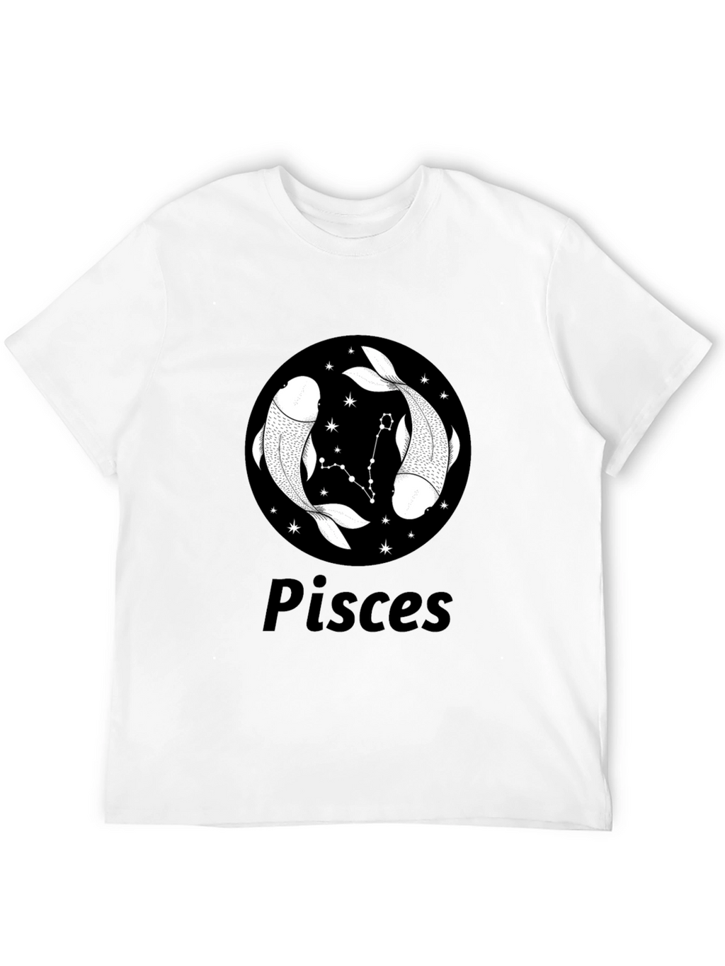 Pisces Zodiac T-Shirt - Black Graphic Tee