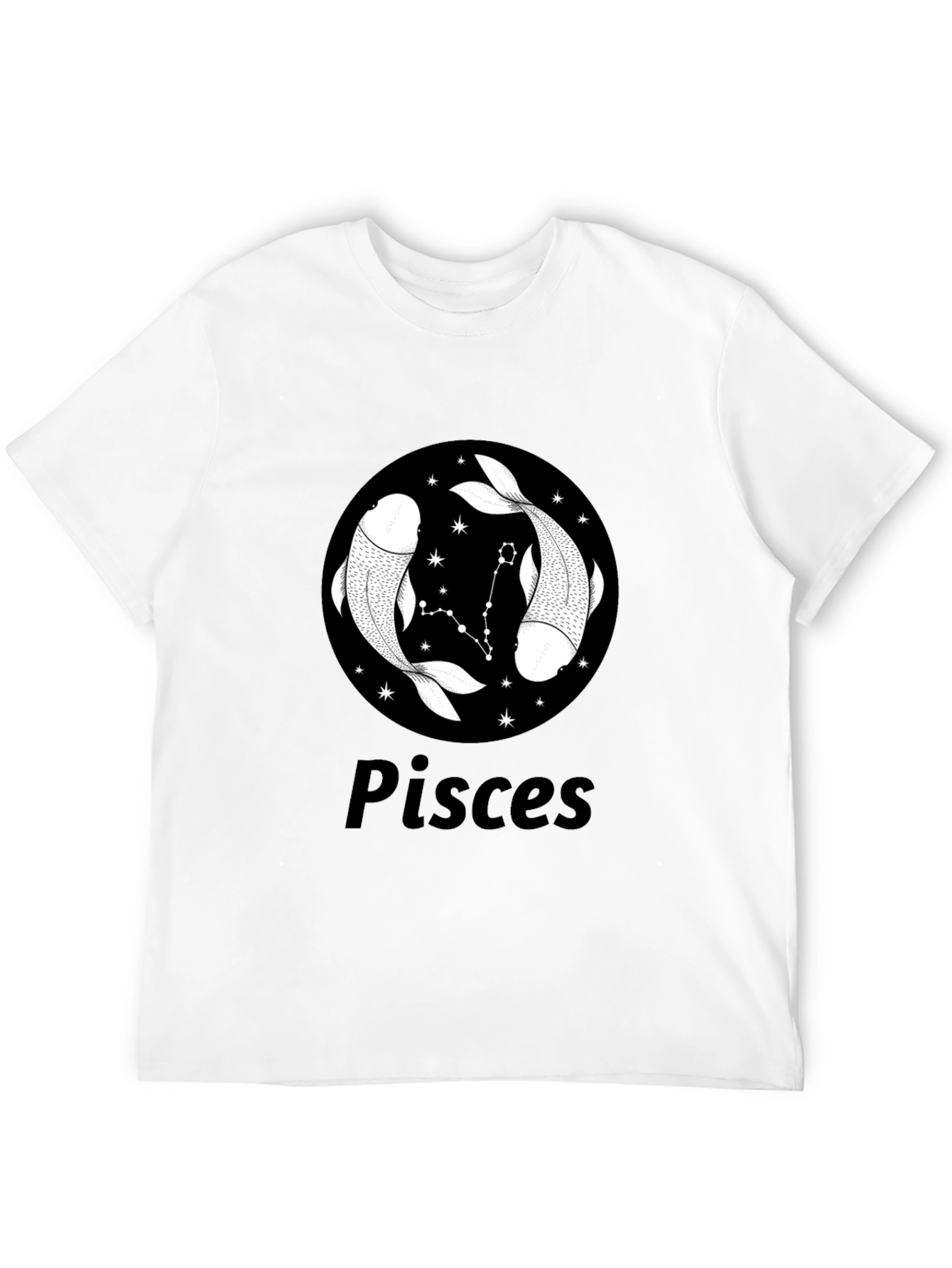 Pisces Zodiac T-Shirt - Black Graphic Tee