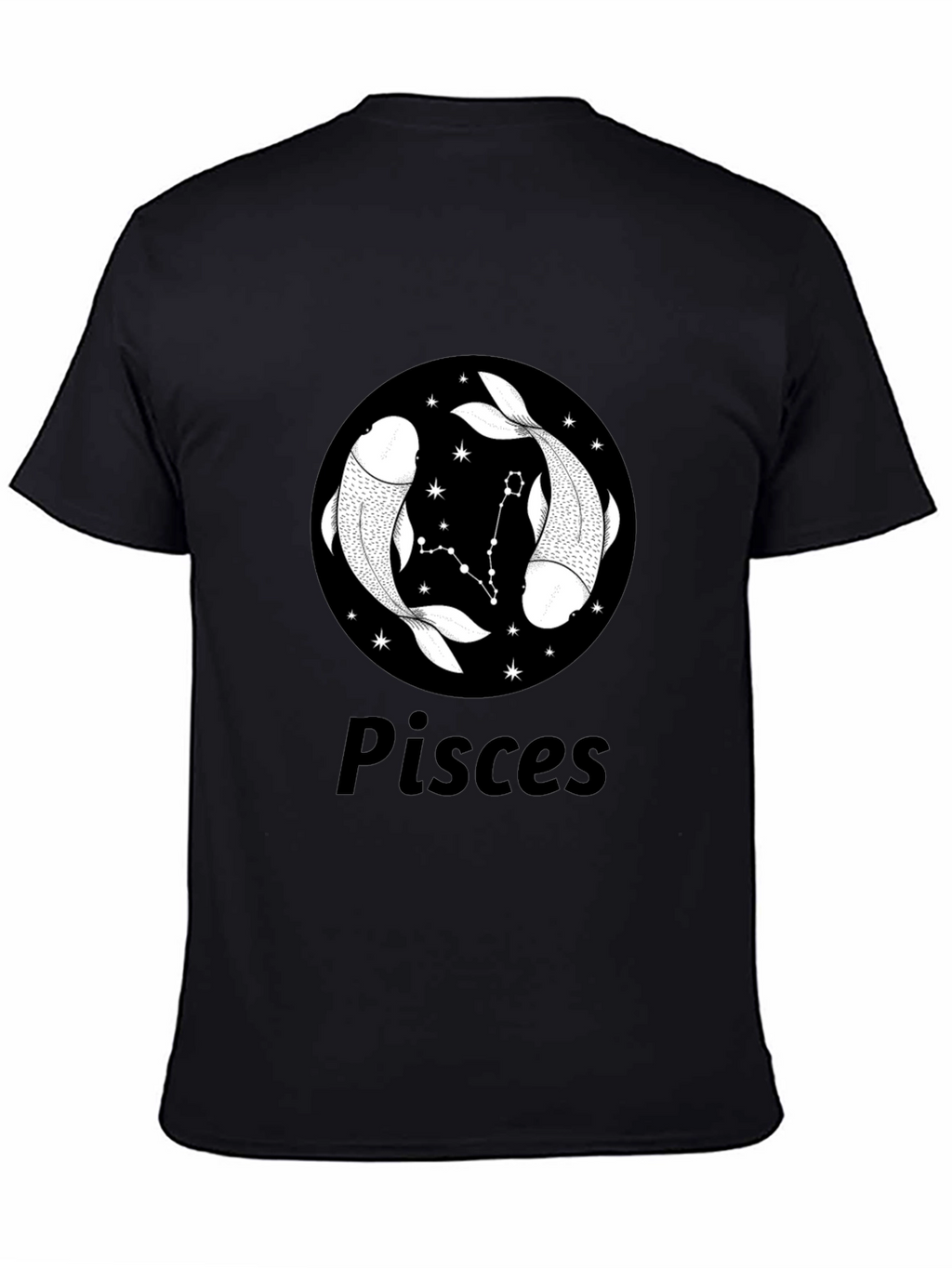 Pisces Zodiac T-Shirt - Black Graphic Tee