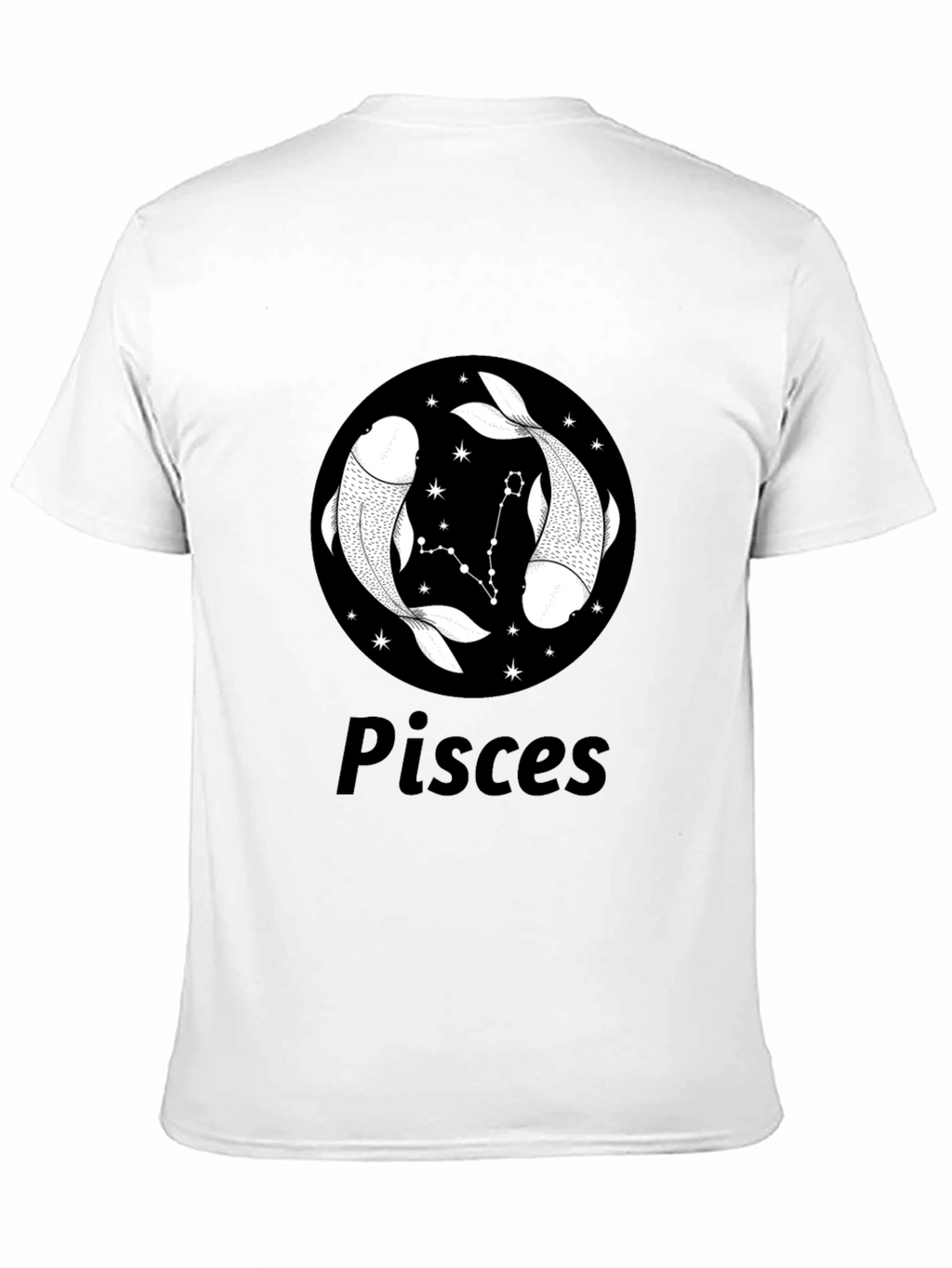 Pisces Zodiac T-Shirt - Black Graphic Tee