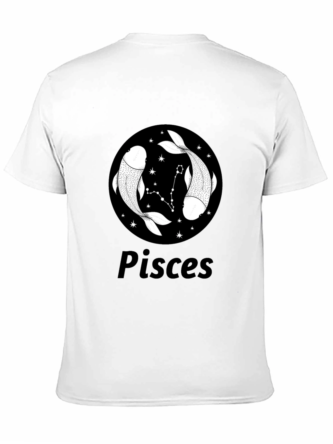 Pisces Zodiac T-Shirt - Black Graphic Tee