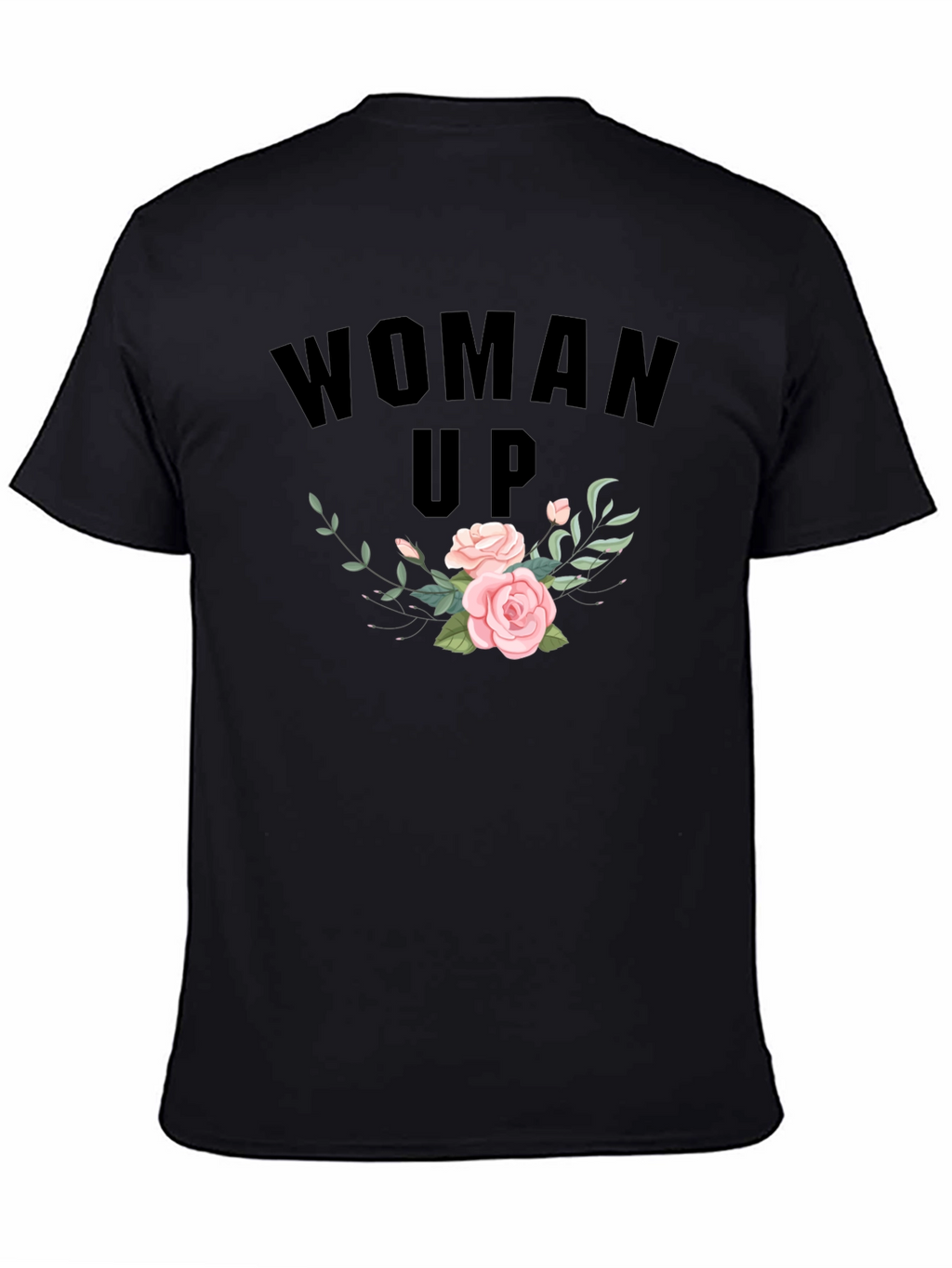 Woman Up Floral Graphic Tee - Empowering Fashion