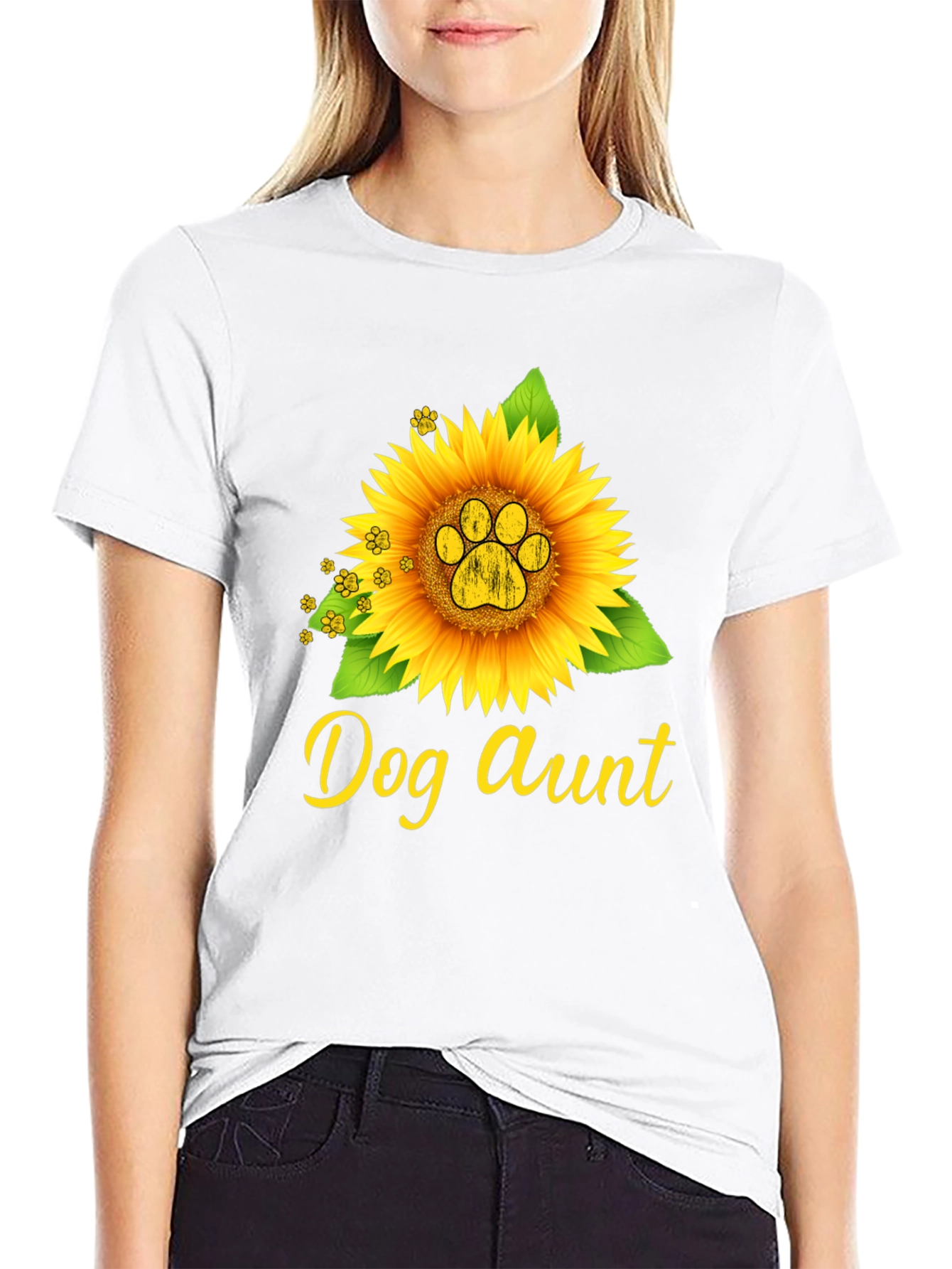 Dog Aunt Sunflower Tee
