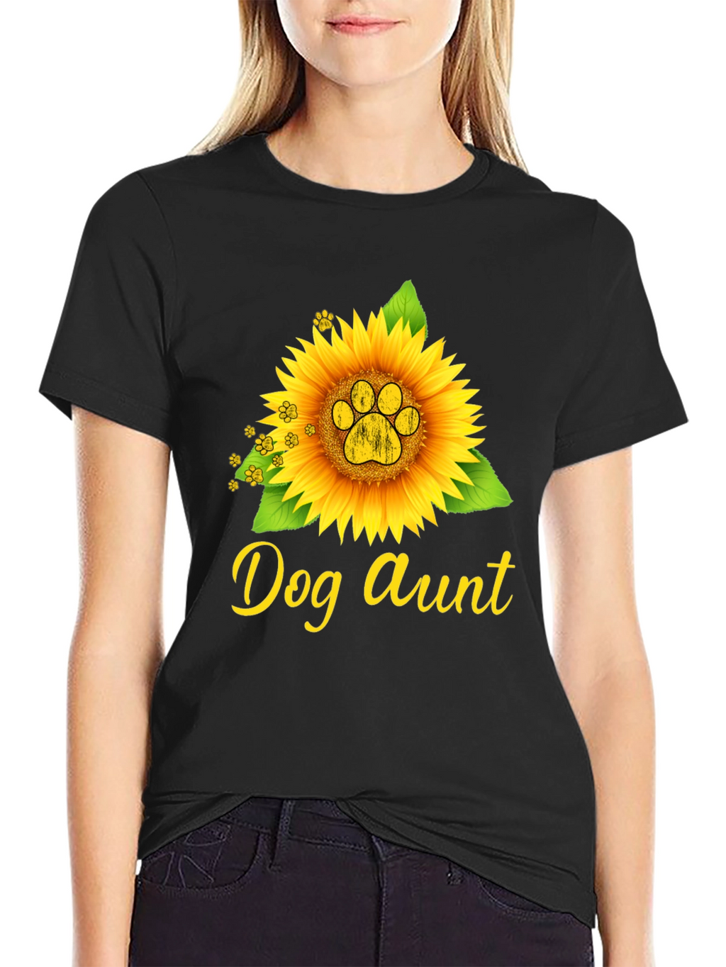 Dog Aunt Sunflower Tee