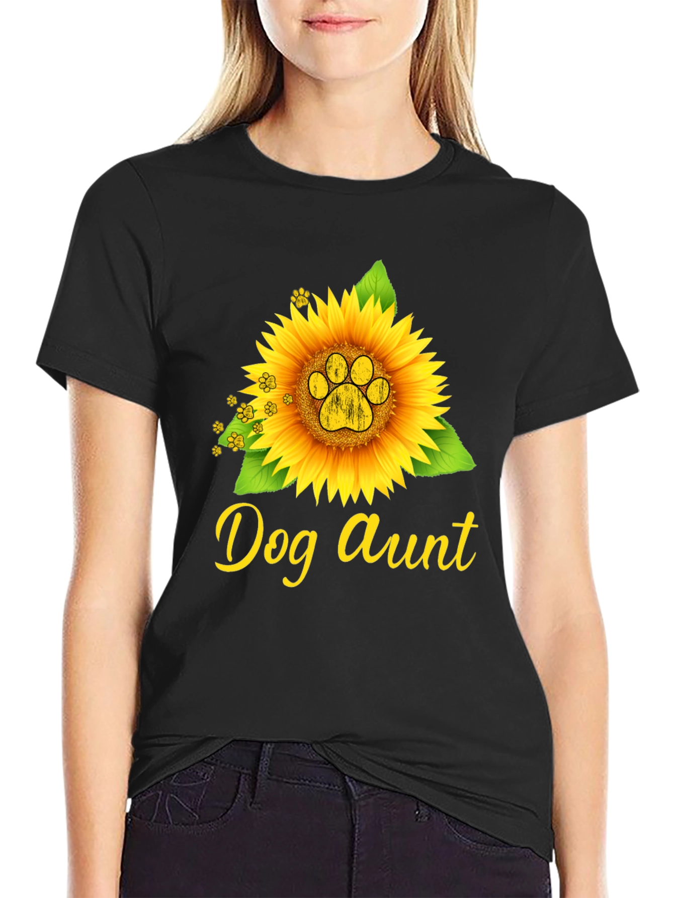 Dog Aunt Sunflower Tee