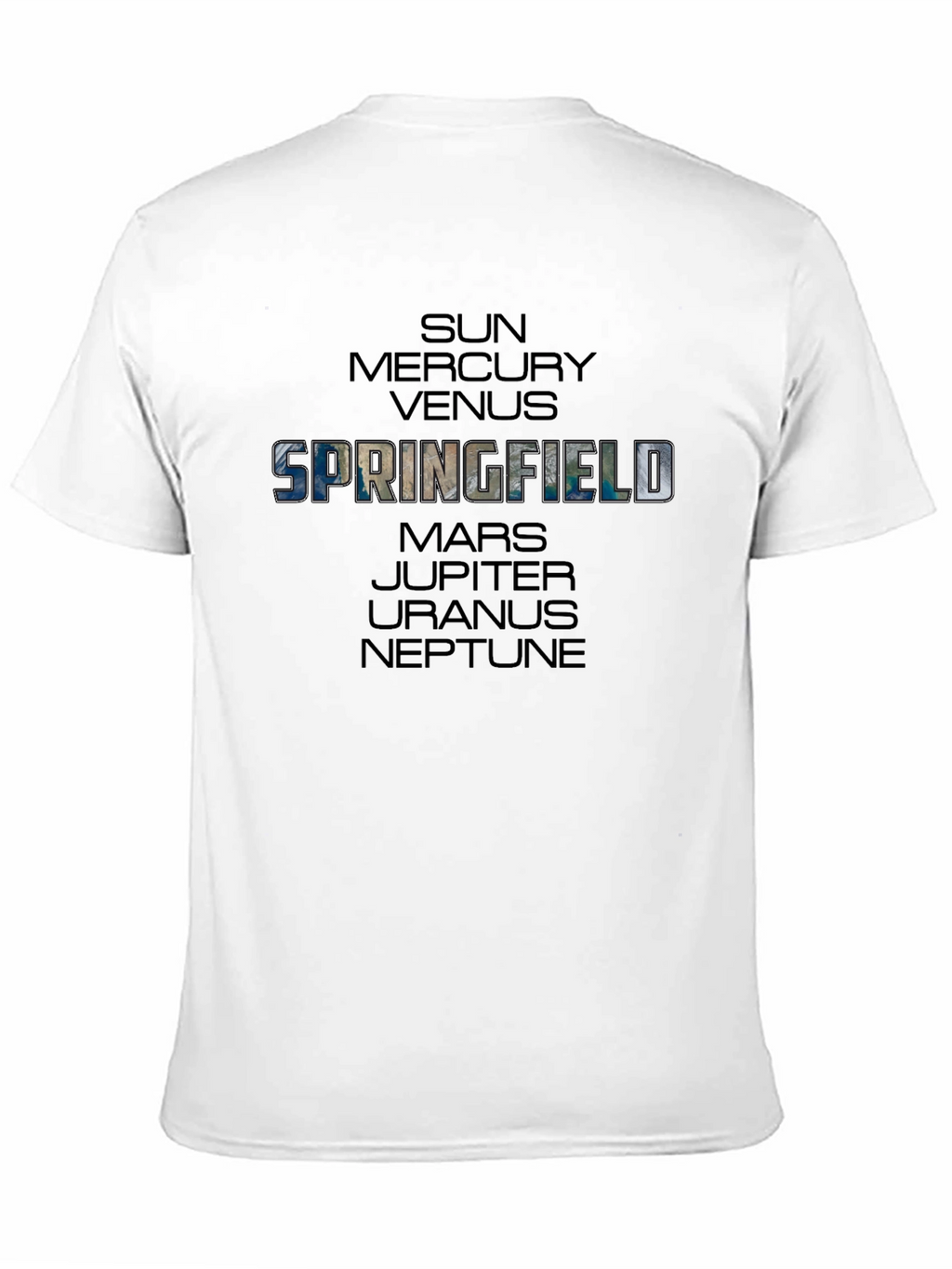 Springfield Planets Graphic Black T-Shirt