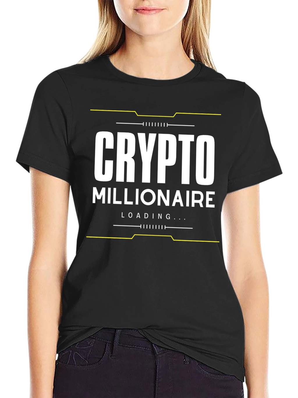 Crypto Millionaire Loading Black T-Shirt