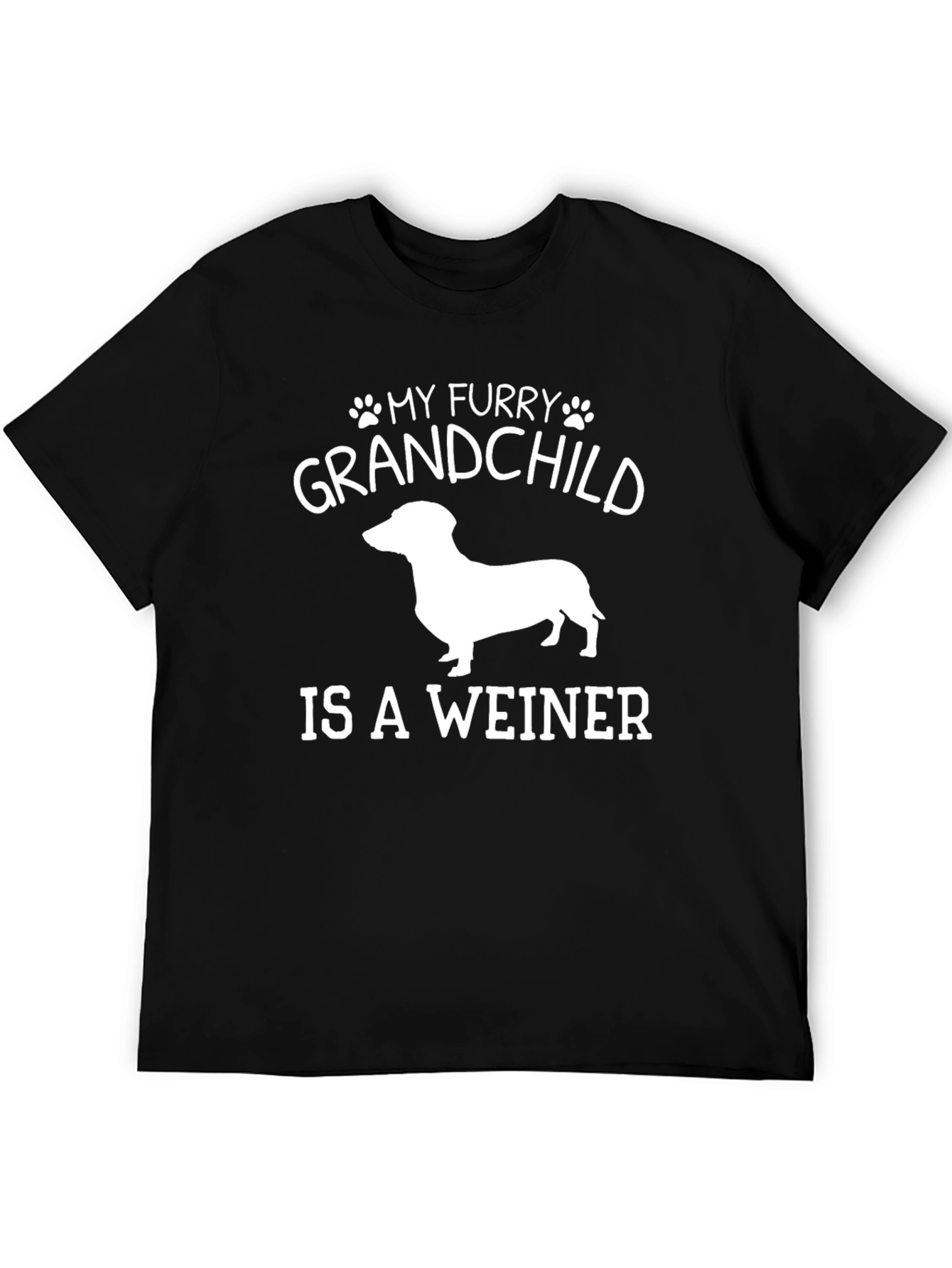 Funny Dachshund T-Shirt - My Furry Grandchild Is A Weiner