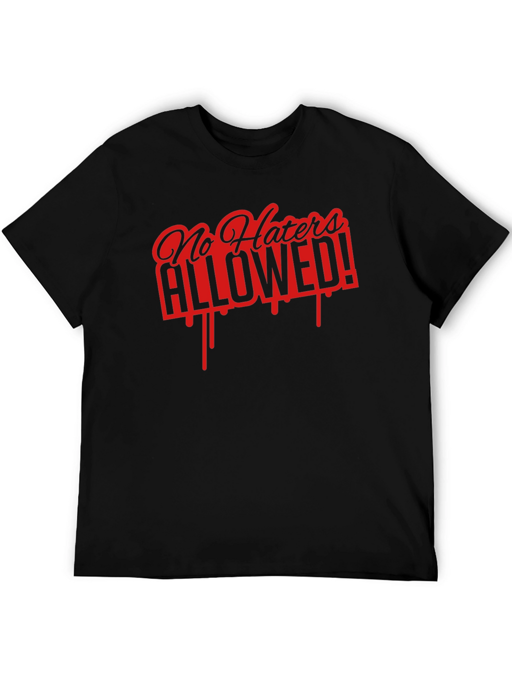 No Haters Allowed Graphic Tee - Black