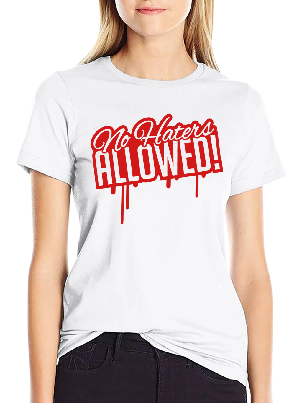 No Haters Allowed Graphic Tee - Black