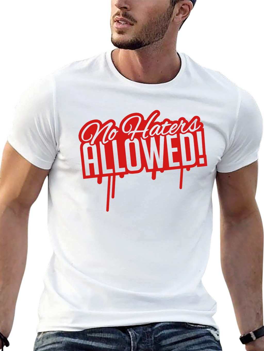 No Haters Allowed Graphic Tee - Black
