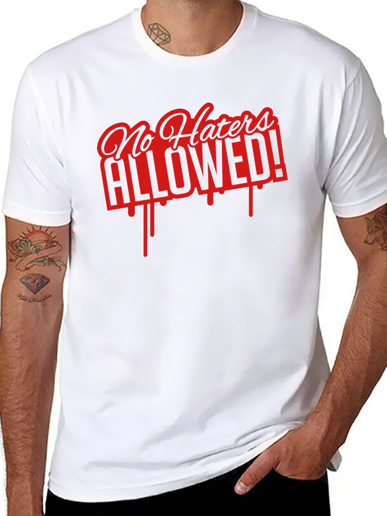 No Haters Allowed Graphic Tee - Black