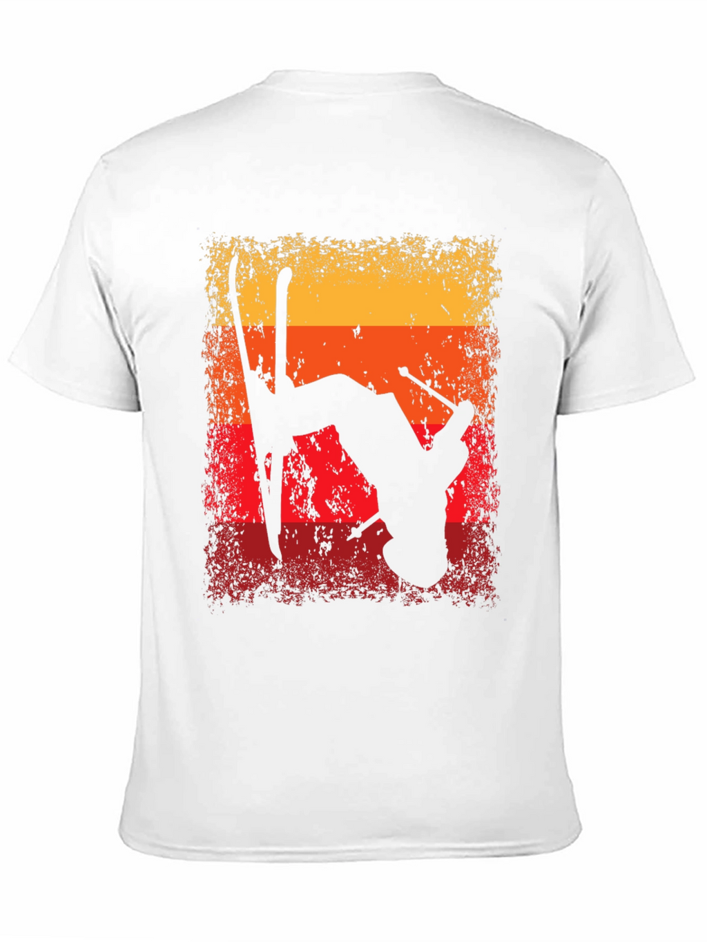 Retro Skiing Silhouette Graphic T-Shirt