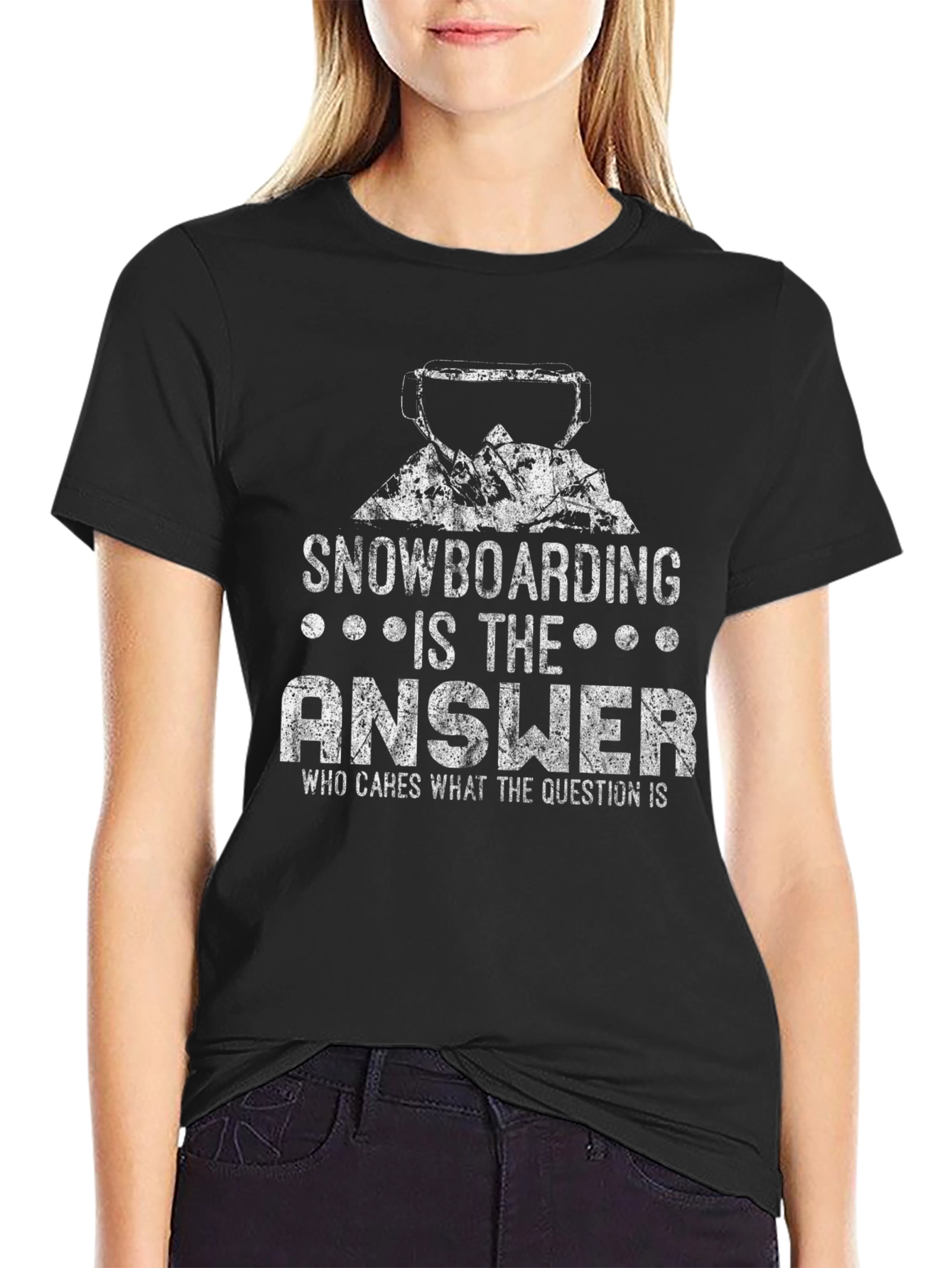 Snowboarding is the Answer Graphic T-Shirt