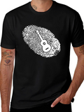 Unique Guitar Fingerprint Graphic T-Shirt