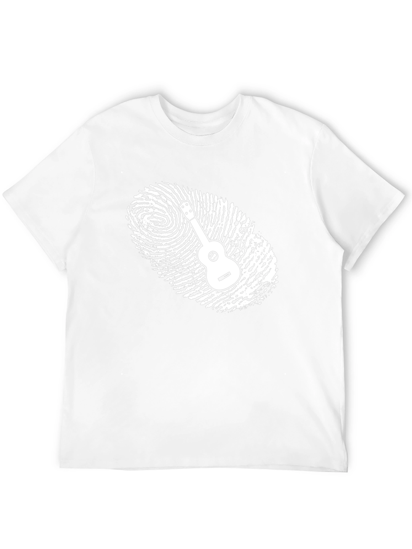 Unique Guitar Fingerprint Graphic T-Shirt
