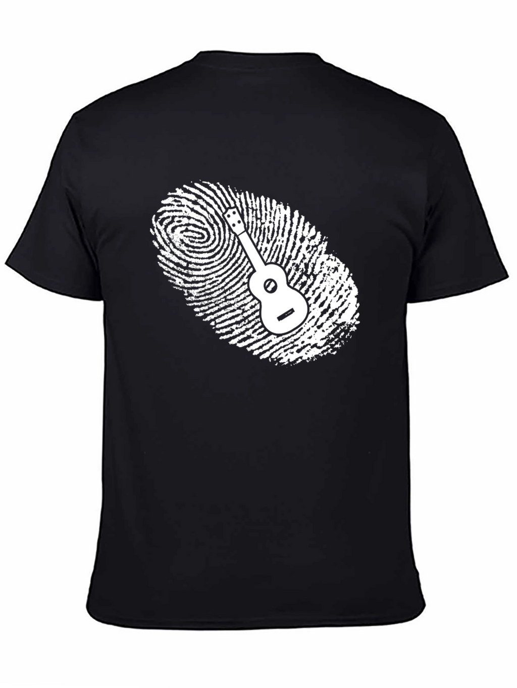 Unique Guitar Fingerprint Graphic T-Shirt
