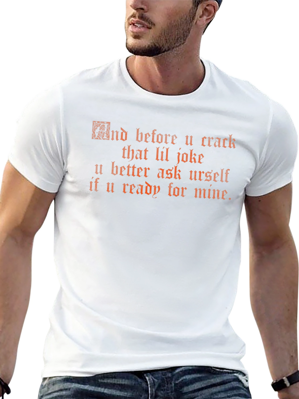Edgy Graphic Tee - Crack That Lil Joke Black