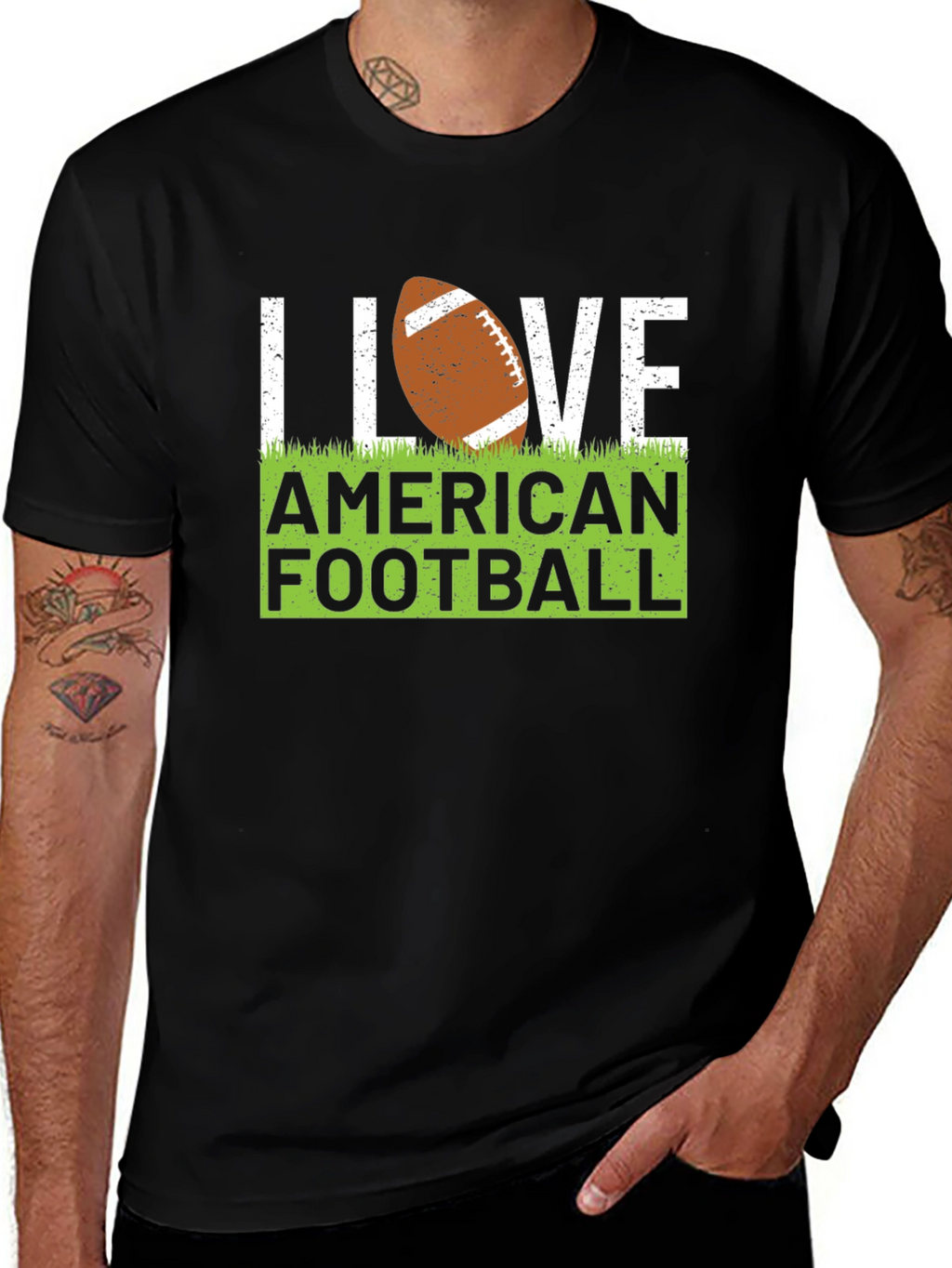 I Love American Football Graphic T-Shirt