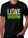 I Love American Football Graphic T-Shirt