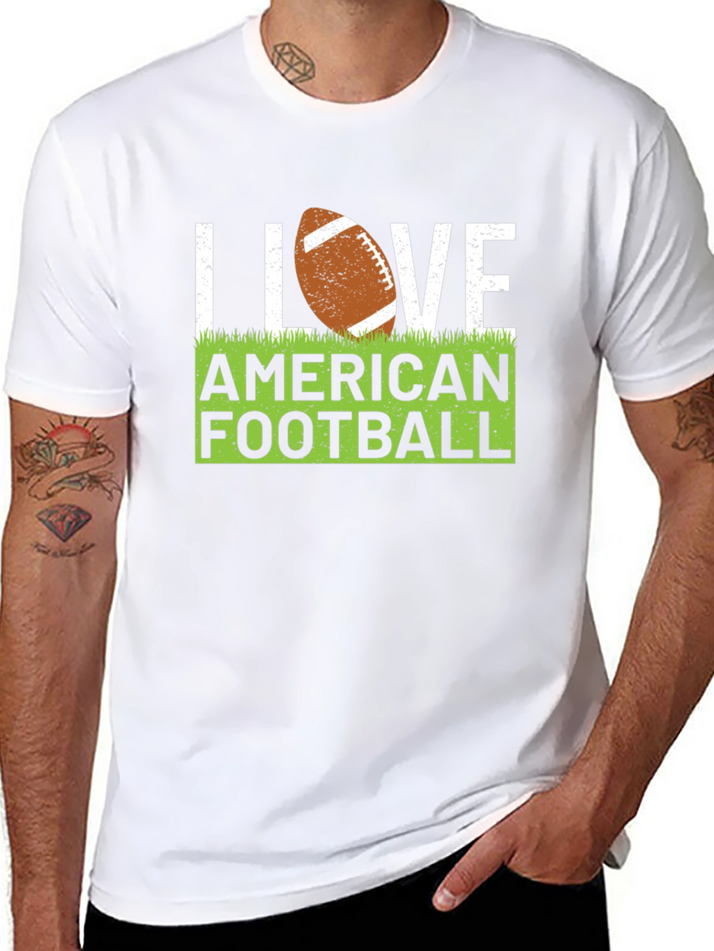 I Love American Football Graphic T-Shirt