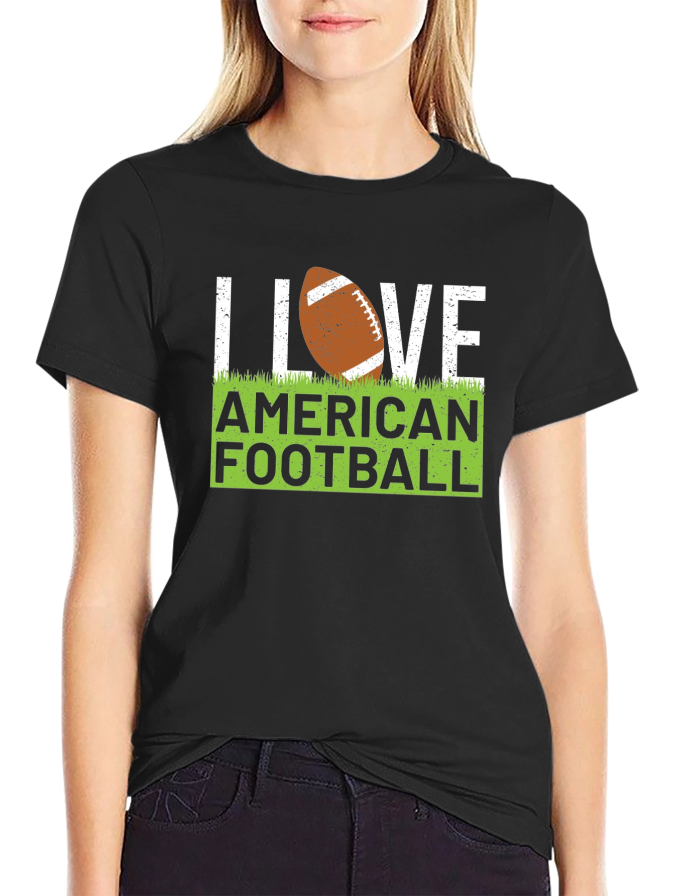 I Love American Football Graphic T-Shirt