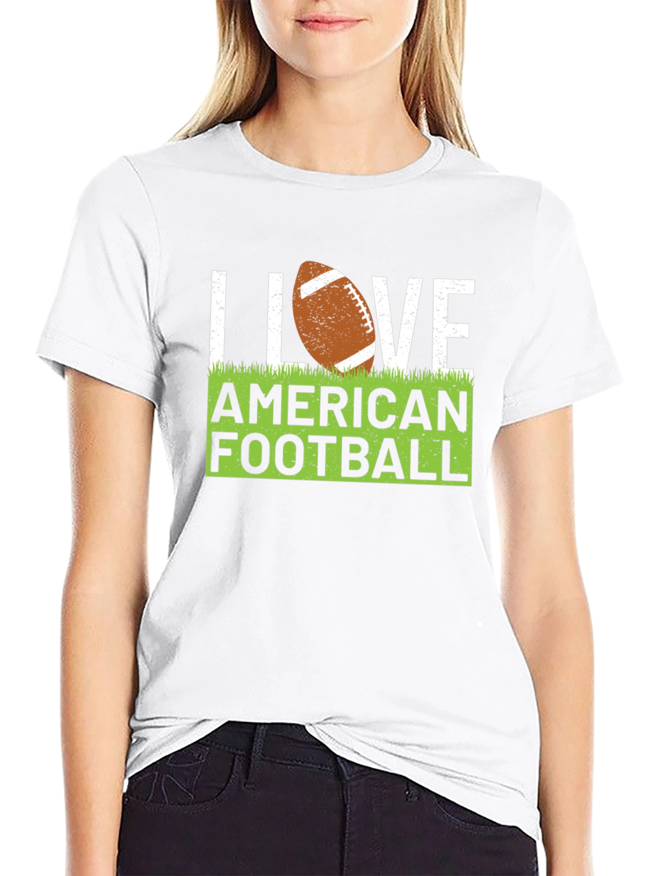 I Love American Football Graphic T-Shirt