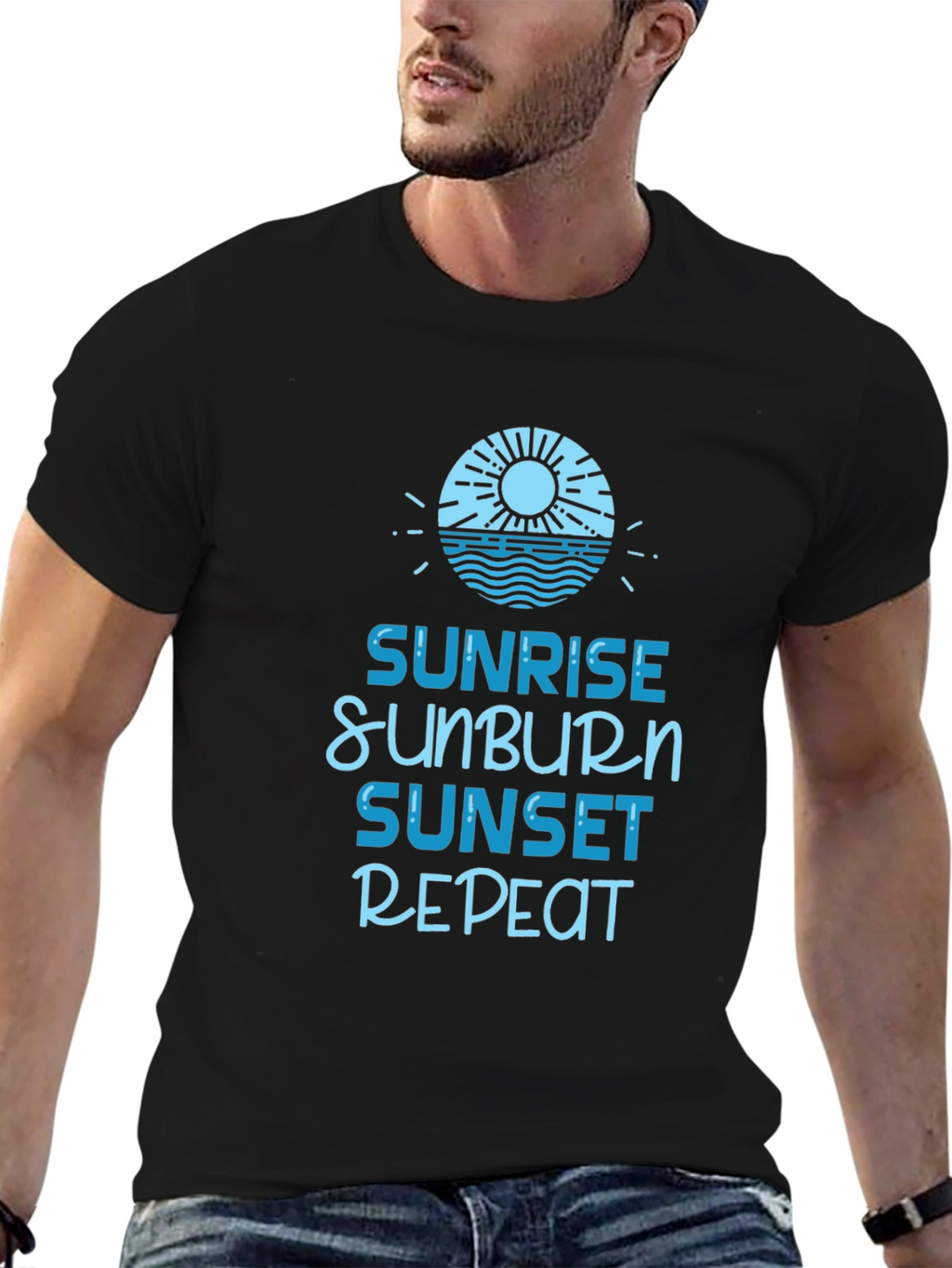 Sunrise Sunburn Sunset Repeat Graphic Tee