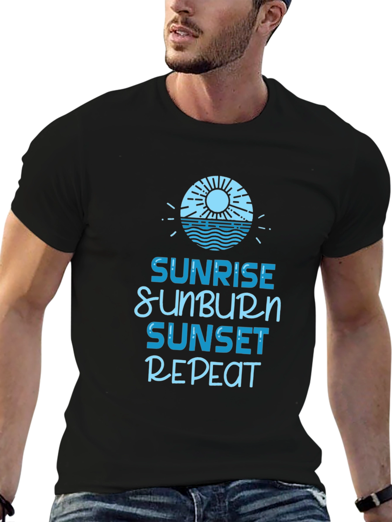 Sunrise Sunburn Sunset Repeat Graphic Tee