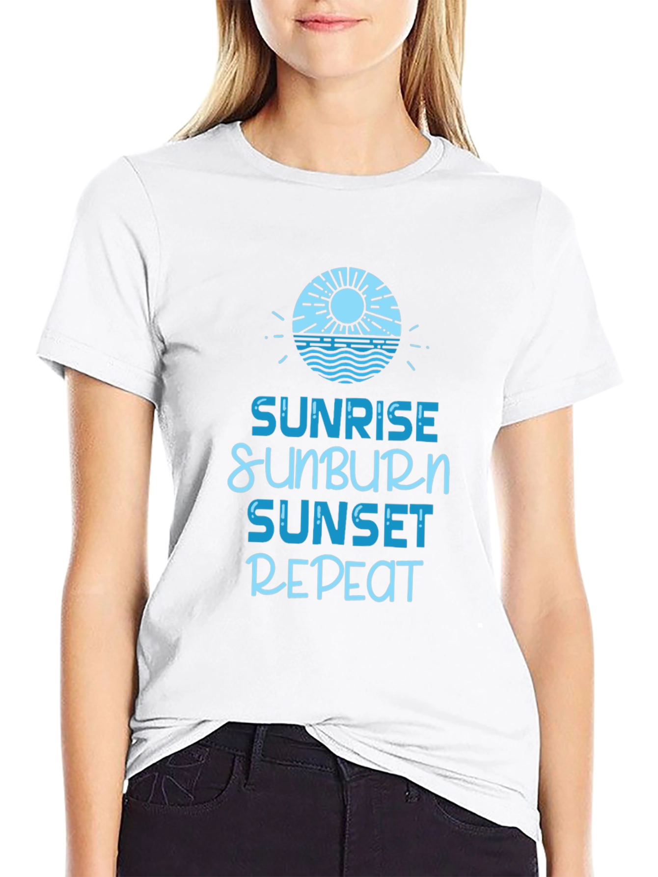 Sunrise Sunburn Sunset Repeat Graphic Tee