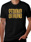 Strong & Beautiful Graphic Tee - Stylish Black T-Shirt