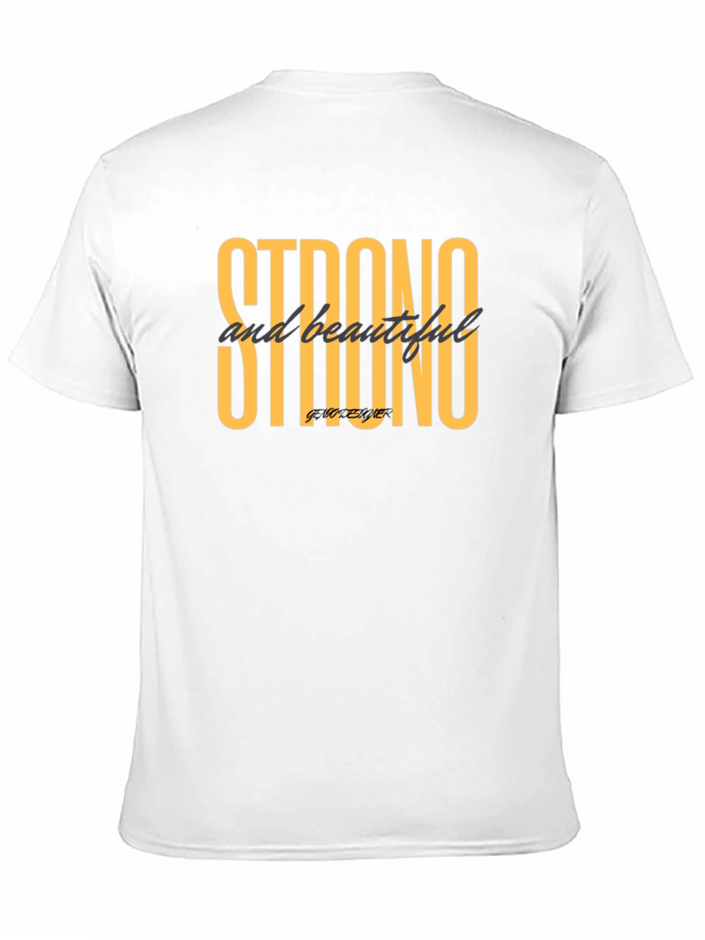 Strong & Beautiful Graphic Tee - Stylish Black T-Shirt
