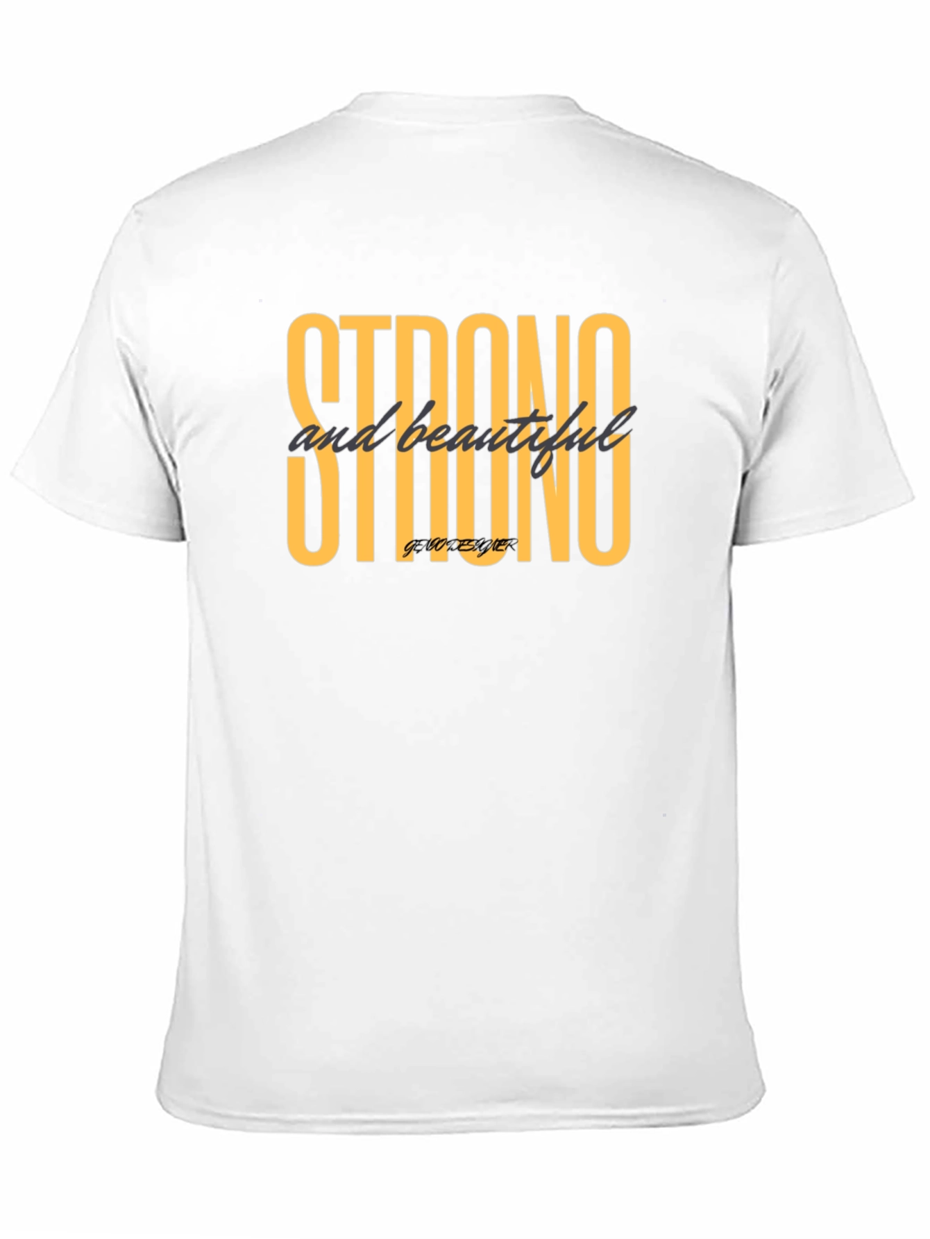 Strong & Beautiful Graphic Tee - Stylish Black T-Shirt