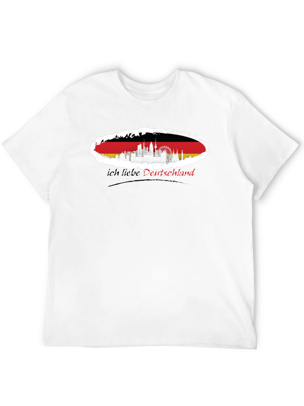 Germany Flag Skyline T-Shirt - I Love Deutschland