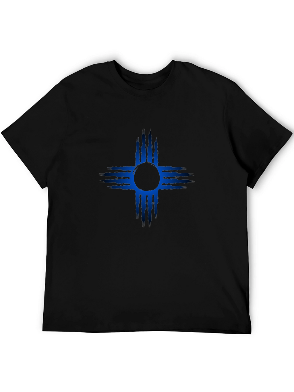 New Mexico Zia Symbol T-Shirt - Mens Black Tee