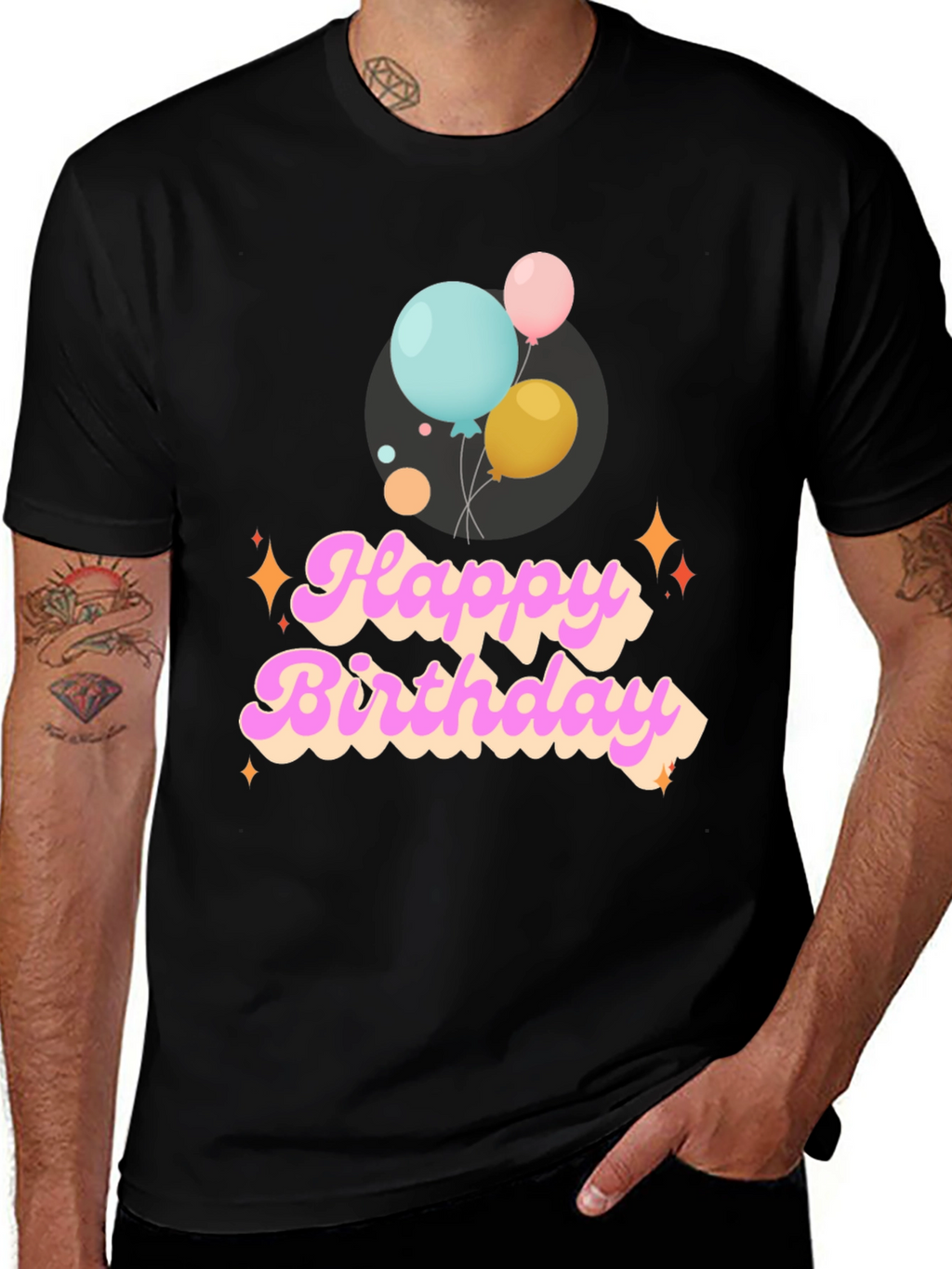 Happy Birthday Graphic Tee - Balloons