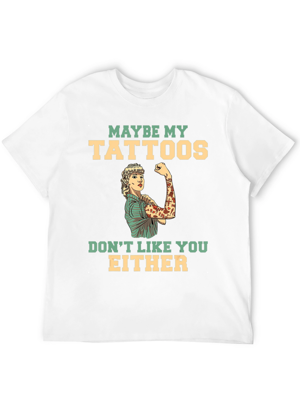 Tattooed Lady Graphic Tee - Funny Statement T-Shirt