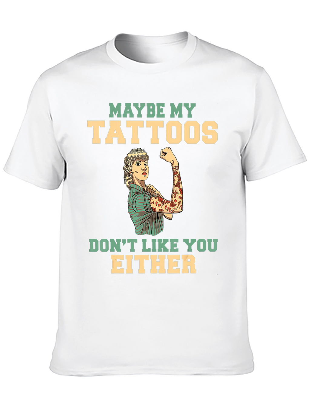 Tattooed Lady Graphic Tee - Funny Statement T-Shirt