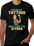 Tattooed Lady Graphic Tee - Funny Statement T-Shirt