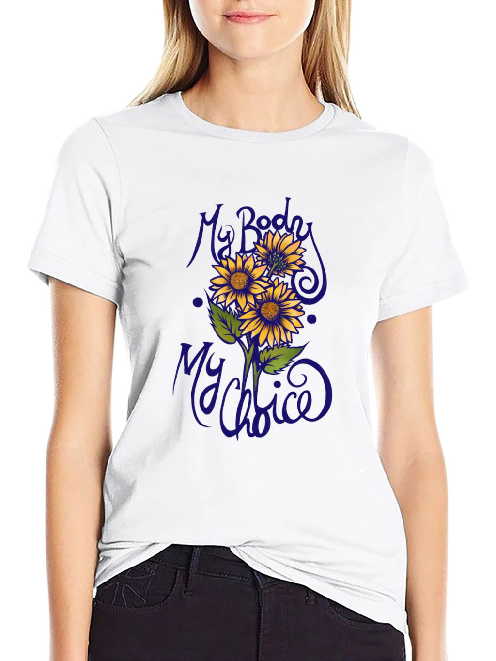 My Body My Choice Sunflower Graphic Tee