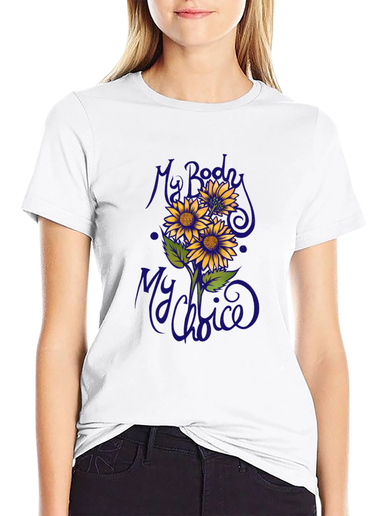 My Body My Choice Sunflower Graphic Tee