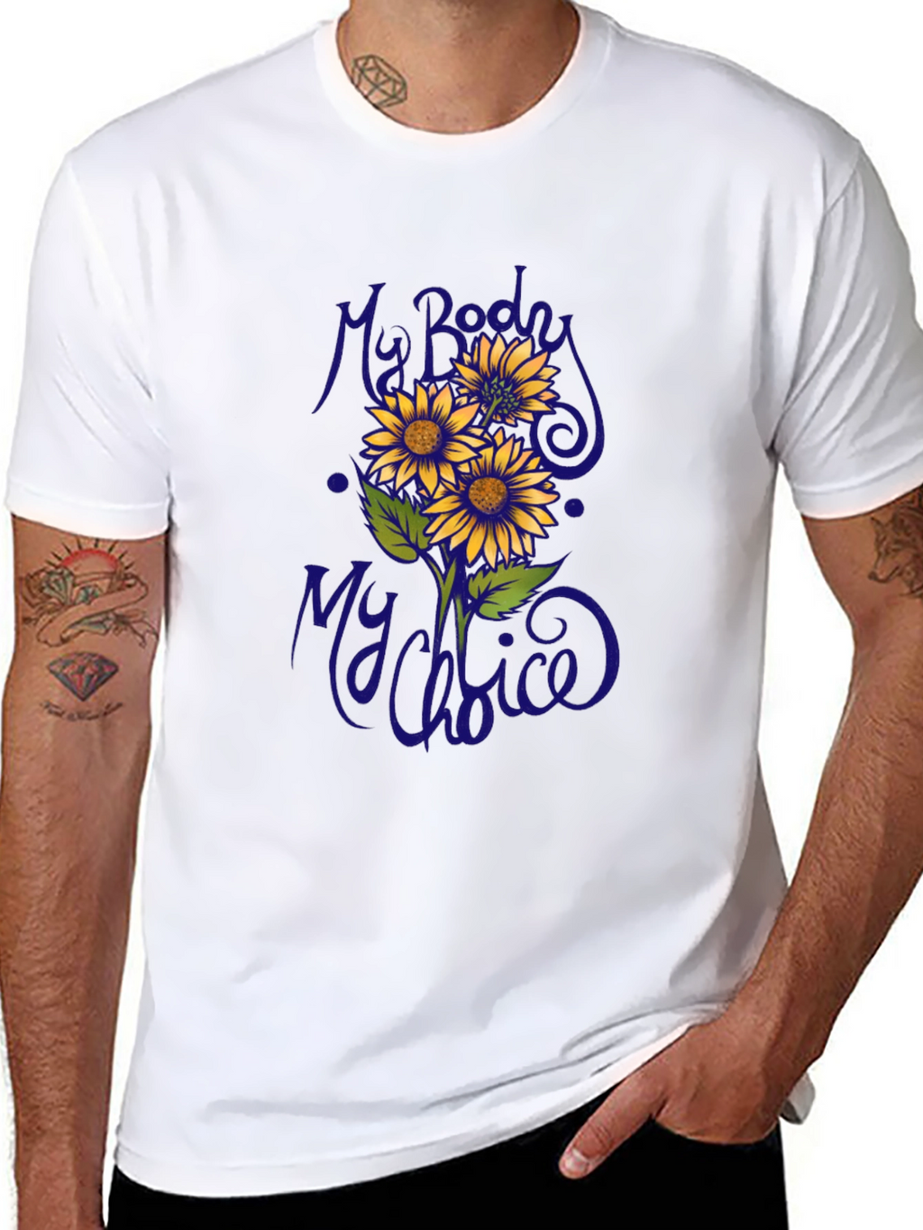 My Body My Choice Sunflower Graphic Tee