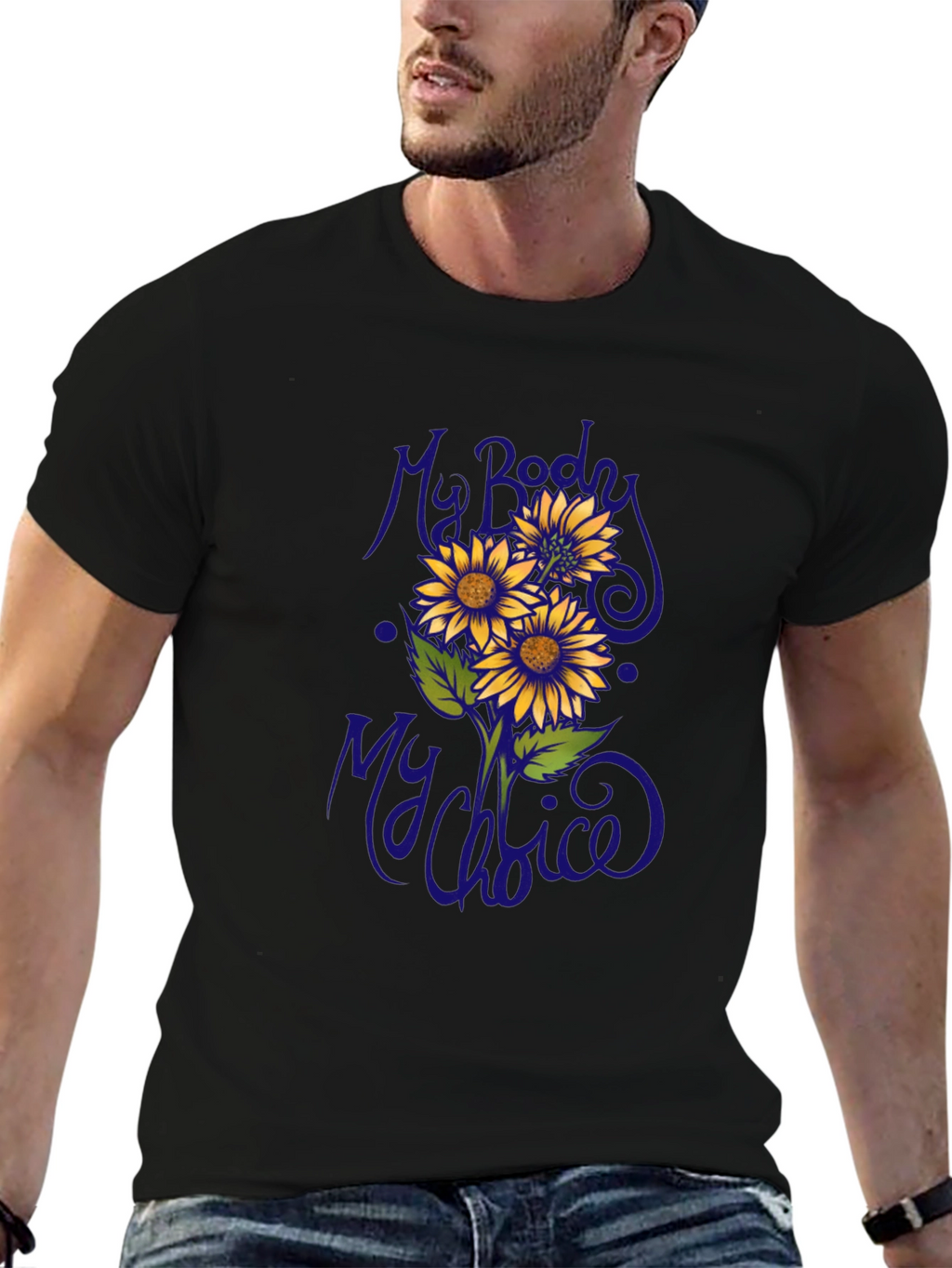 My Body My Choice Sunflower Graphic Tee