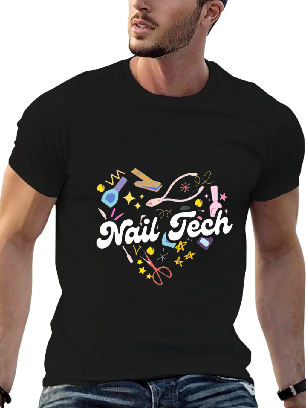 Nail Tech Heart T-Shirt - Salon Apparel