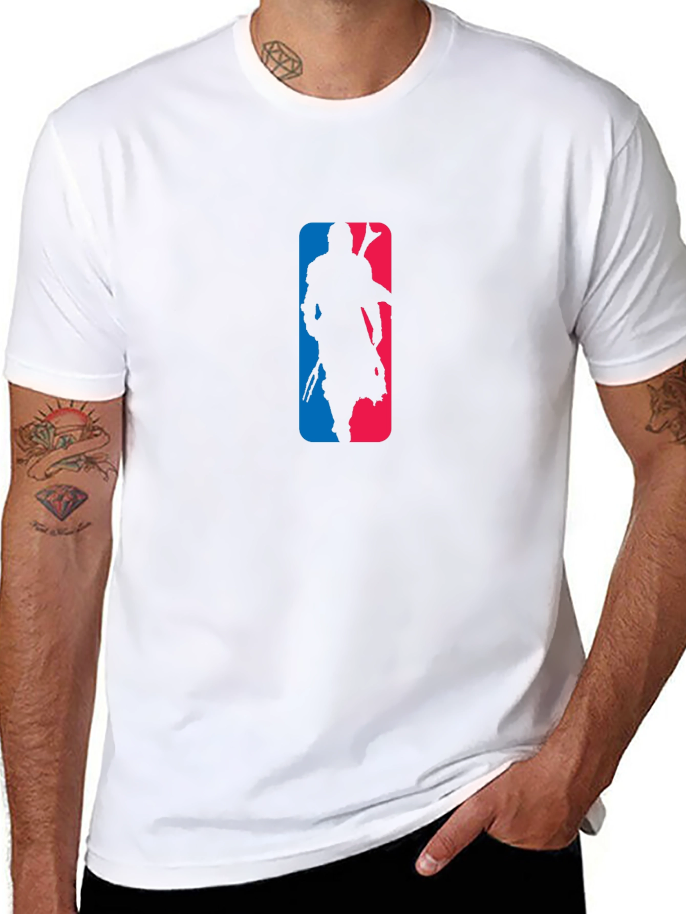 Mandalorian NBA Logo Black T-Shirt