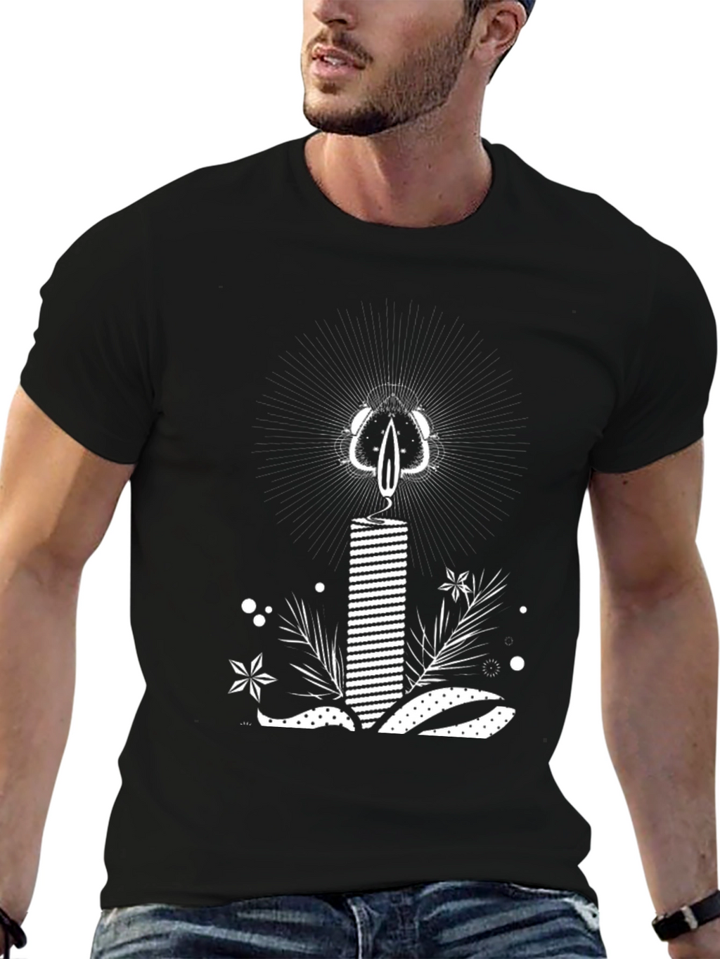 Candle Graphic Tee - Black