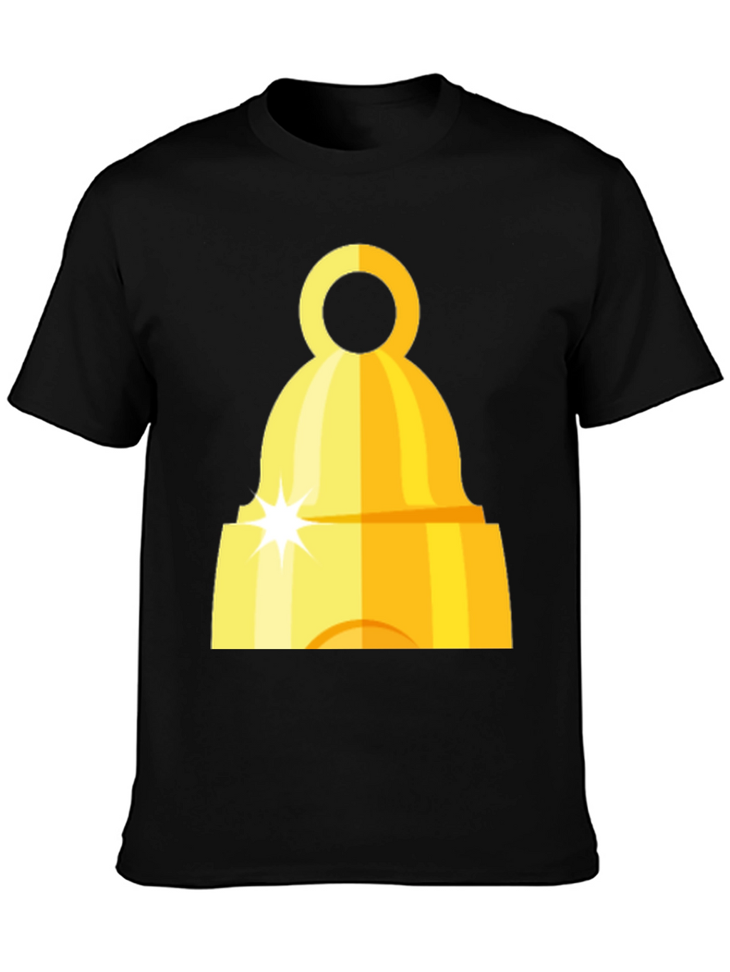 Golden Bell Graphic Tee - Classic Black T-Shirt